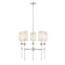 Z-Lite Emily 5 Light Chandelier, Polished Nickel & Off White 3033-5PN - alternate 4